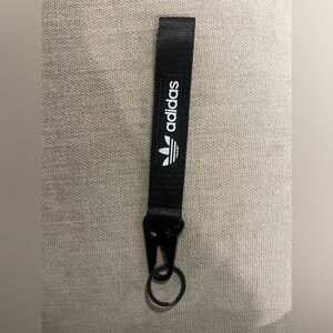 NEW Adidas keychain black wristlet keys key chain sports unisex sturdy practical